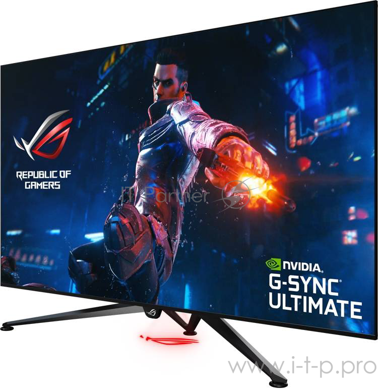 МОНИТОР 65 ASUS ROG Swift Gaming PG65UQ Black (LED, Wide, 3840x2160, 144Hz, 4ms, 178°/178°, 1000 cd/m, 4000:1, +DP, +4х