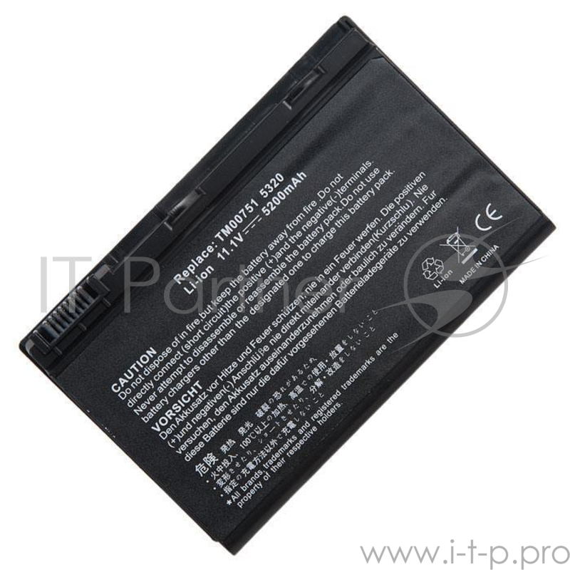 Аккумулятор для Acer TravelMate 7520, 7520G, 4400mAh, 11.1V