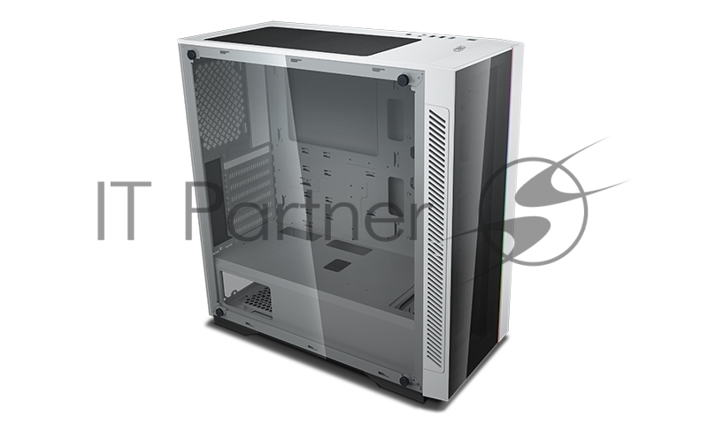 Корпус Deepcool MATREXX 55 V3 ADD-RGB WH 3F без БП, большое боковое окно, 3xRGB LED 120мм ветилятора спереди, RGB LED спереди, белый, ATX