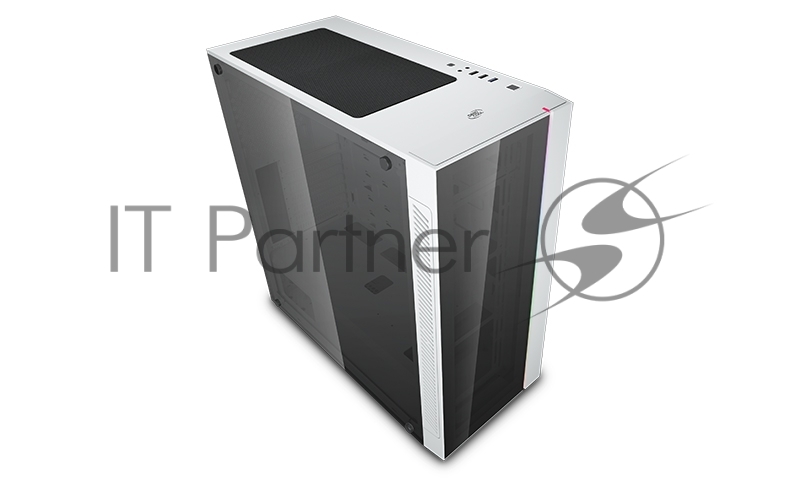 Корпус Deepcool MATREXX 55 V3 ADD-RGB WH 3F без БП, большое боковое окно, 3xRGB LED 120мм ветилятора спереди, RGB LED спереди, белый, ATX