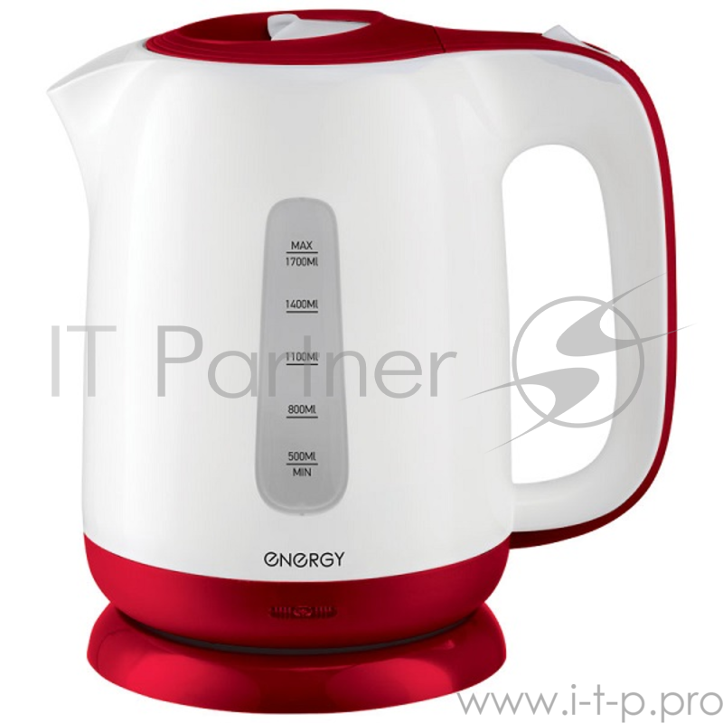 Чайник электрический ENERGY E-274 пластиковый,1.7л, бело-красный,1850-2200Вт (в уп. 12 шт)