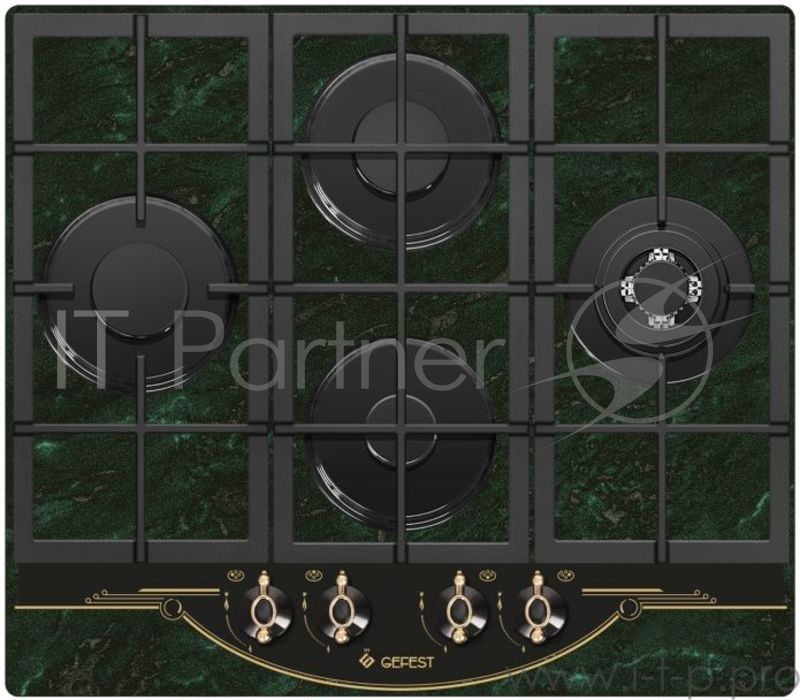 Газовая варочная поверхность Gefest ПВГ 2231 К69 зеленый