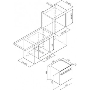 Компактный электрический духовой шкаф GRAUDE BWGK 45.0 EL, шт