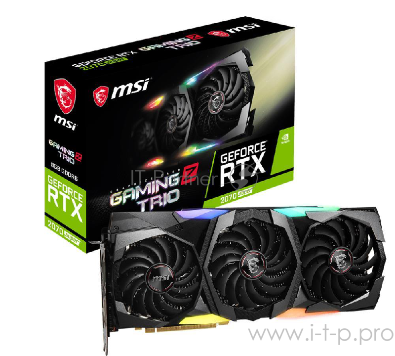 Видеокарта MSI RTX 2070 SUPER GAMING Z TRIO nVidia GeForce RTX 2070SUPER 8192Mb 256bit GDDR6 1800/15500/HDMIx1/DPx3/HDCP PCI-E Ret