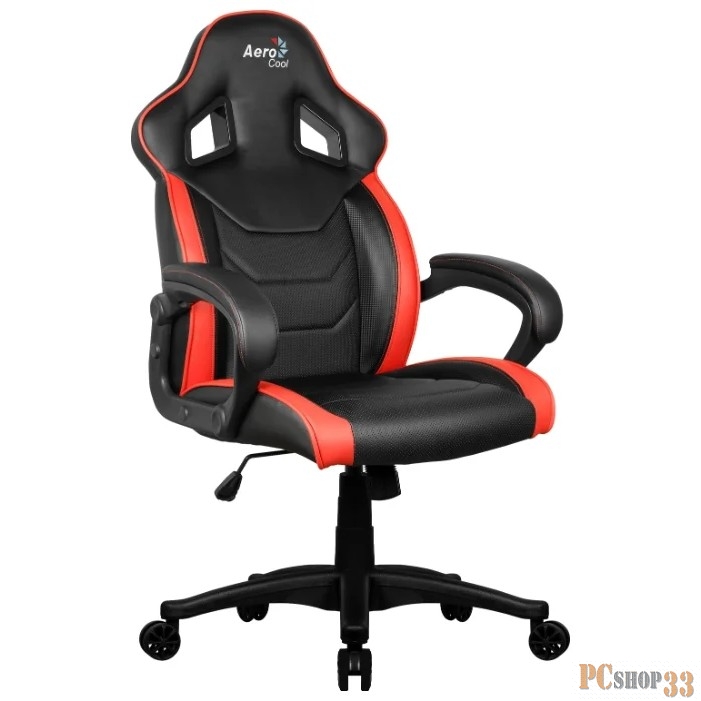 Кресло для геймера Aerocool AC60C AIR-BR , черно-красное, до 150кг, ШxГxВ : 65x74x113/120 см, газлиф