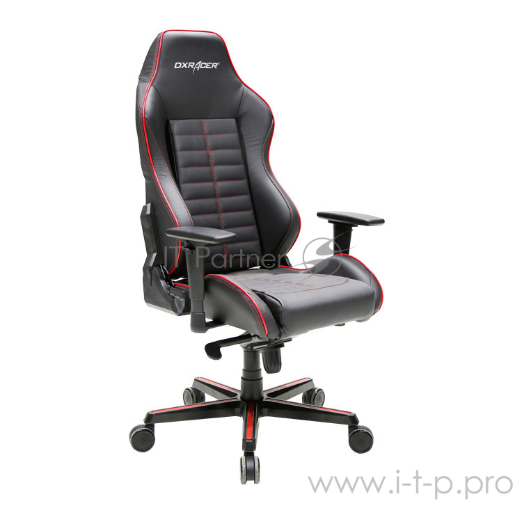 DXRacer Drifting Игровое кресло чёрно-красное (OH/DJ133/NR, эко кожа, винил, регулируемый угол наклона, механизм качания)