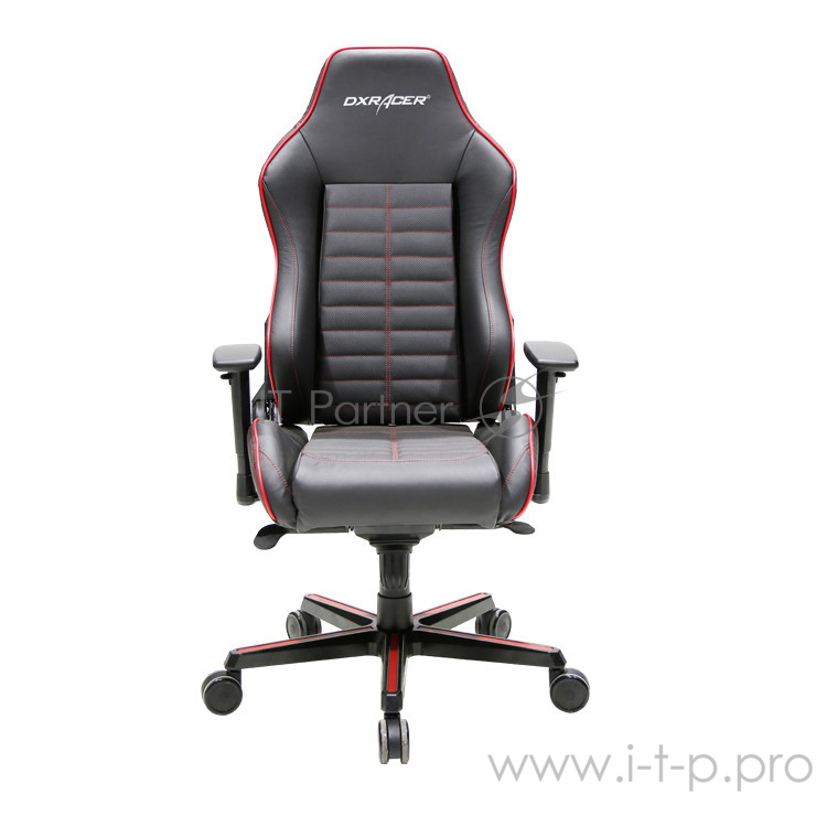 DXRacer Drifting Игровое кресло чёрно-красное (OH/DJ133/NR, эко кожа, винил, регулируемый угол наклона, механизм качания)