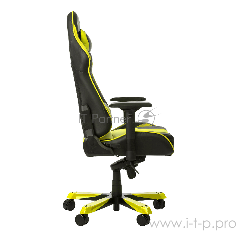 Игровое кресло DXRacer King чёрно-жёлтое (OH/KS06/NY экокожа, регулируемый угол наклона)