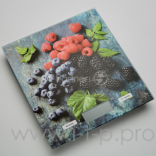 Весы настольные электронные DELTA KCE-51 Ягодный микс : 5 кг, стекло (12)