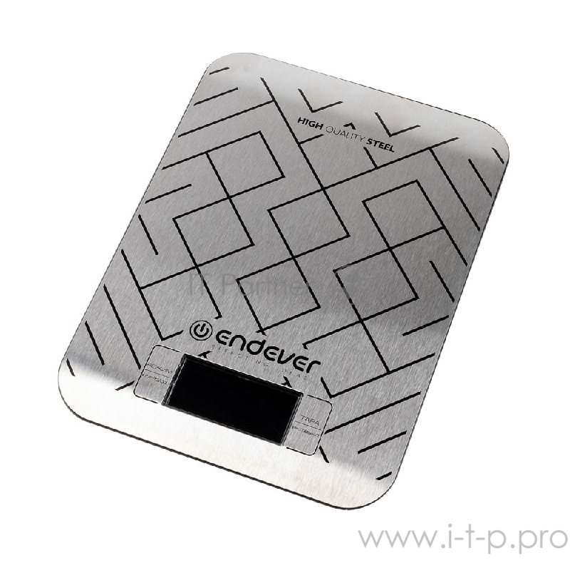 537-Chief Электронные кухонные весы Endever От 2 г до 5 кг, цвет стальной с рисунком.