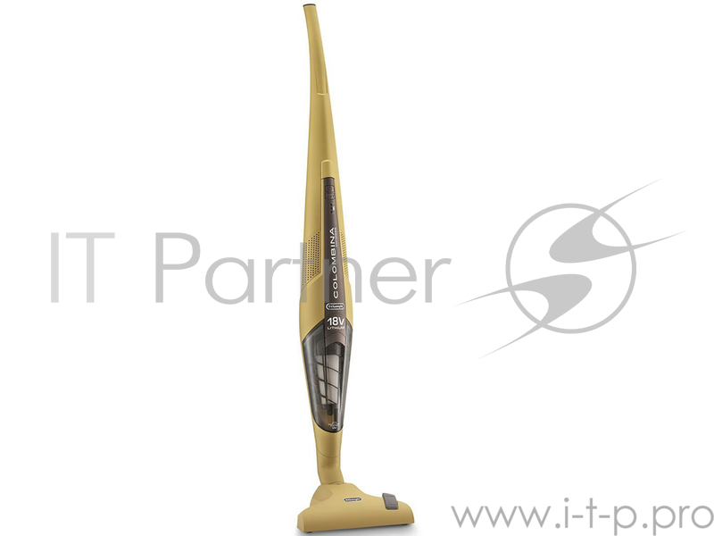 Пылесос вертикальный DeLonghi XLR18LM.Y, аккум. на 40 мин, 2 режима работы, насадка пол-ковёр, высота 118 см, вес 3.3кг, желтый