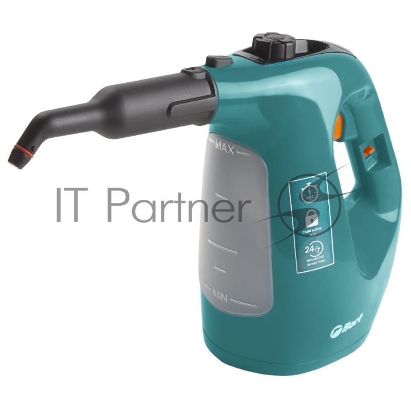 Пароочиститель Bort BDR-1500-RR, ручной, 1,5 кВт., давление 3 бар., пар 35 г/мин., t-пара 133 °С., бак 0,35 л.