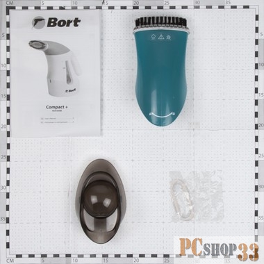 Отпариватель Bort Compact +, ручной для одежды, 1,2 кВт., давление 1 бар., пар 30 г/мин., t-пара 98 °С., бак 0,5 л.