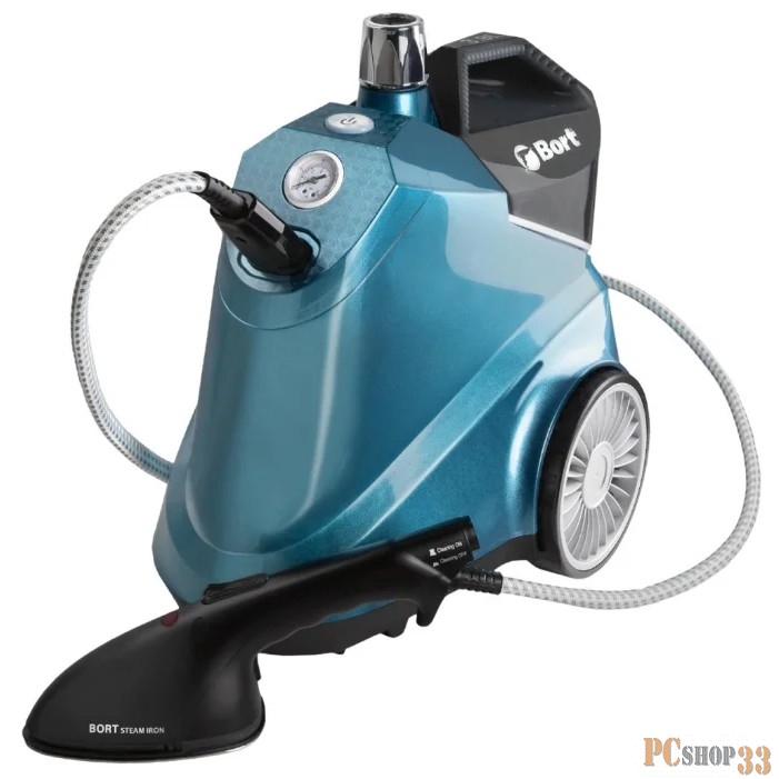 Отпариватель Bort Pro Iron, напольный для одежды, 2,5 кВт., давление 5.5 бар., пар 95 г/мин., t-пара 155 °С., бак 3.8 л.