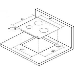 Индукционная варочная поверхность Kuppersberg Индукционная варочная поверхность стеклокерамическая,ширина 45 см, 2 зоны 1,3 кВт(BOOSTER 1,5 кВт), 1 зона 2 кВт(BOOSTER 2,2 кВт),электронное сенсорное управление, 4 цифровых дисплев, 9 уровней мощности,