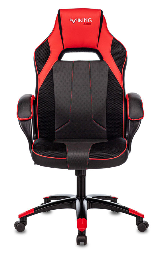 Кресло игровое Бюрократ VIKING 2 AERO RED черный/красный искусственная кожа