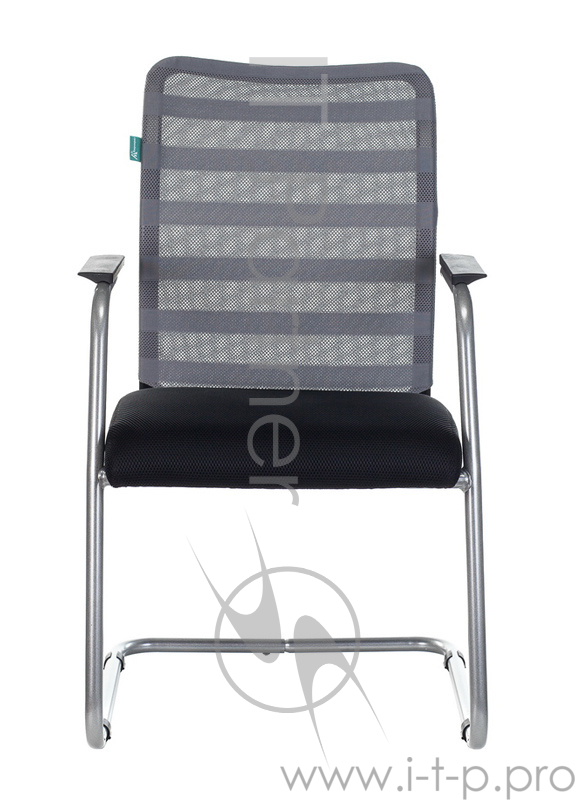 Кресло Бюрократ CH-599AV/32G/TW-11 на полозьях серый TW-32K03 сиденье черный TW-11