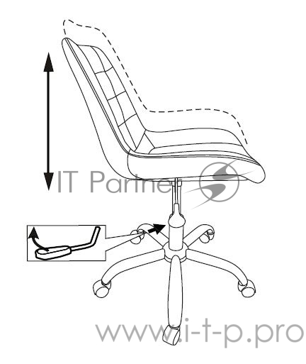 Кресло Бюрократ CH-350SL/IVORY светло-бежевый искусст.кожа/ткань крестовина хром