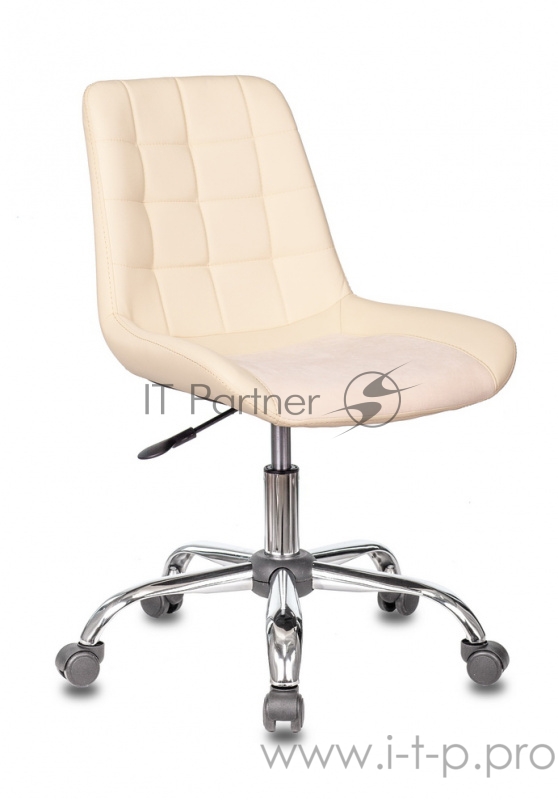 Кресло Бюрократ CH-350SL/IVORY светло-бежевый искусст.кожа/ткань крестовина хром