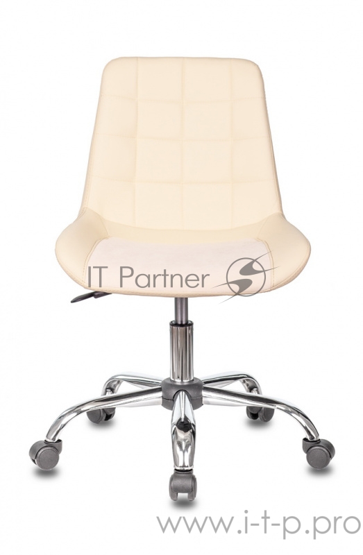 Кресло Бюрократ CH-350SL/IVORY светло-бежевый искусст.кожа/ткань крестовина хром