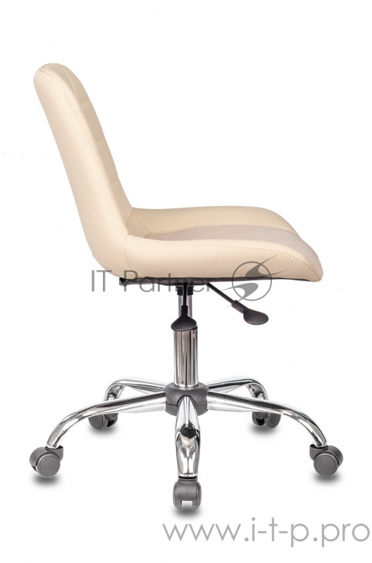 Кресло Бюрократ CH-350SL/IVORY светло-бежевый искусст.кожа/ткань крестовина хром