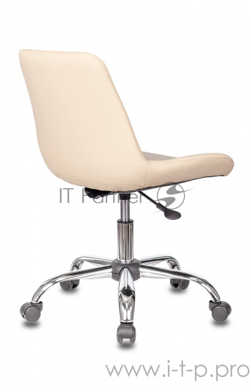 Кресло Бюрократ CH-350SL/IVORY светло-бежевый искусст.кожа/ткань крестовина хром