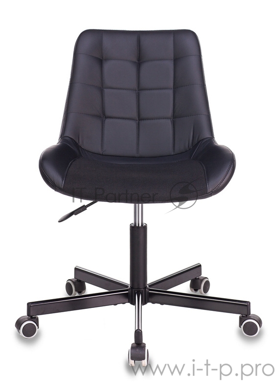 Кресло Бюрократ CH-350M/BLACK без подлокотников черный искусст.кожа/ткань крестовина хром