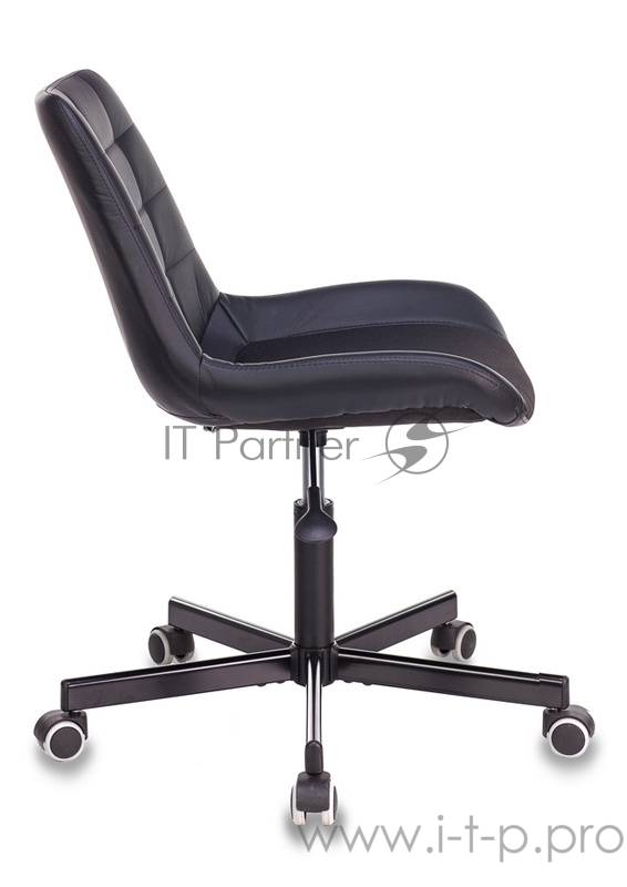 Кресло Бюрократ CH-350M/BLACK без подлокотников черный искусст.кожа/ткань крестовина хром