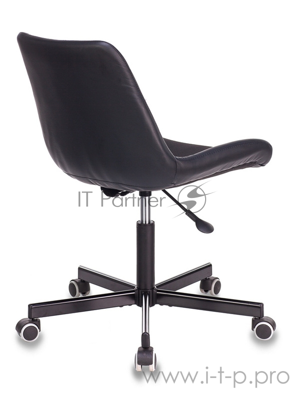 Кресло Бюрократ CH-350M/BLACK без подлокотников черный искусст.кожа/ткань крестовина хром