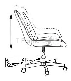 Кресло Бюрократ CH-350M/BLACK без подлокотников черный искусст.кожа/ткань крестовина хром