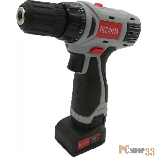 Дрель-шуруповерт Ресанта ДА-24-2ЛК аккум. патрон:быстрозажимной (кейс в комплекте)