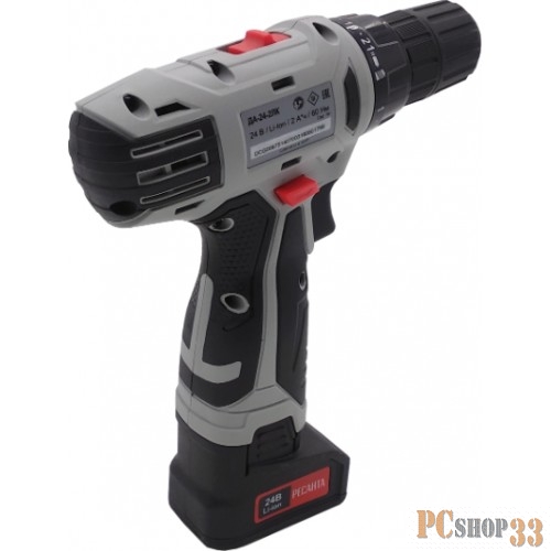 Дрель-шуруповерт Ресанта ДА-24-2ЛК аккум. патрон:быстрозажимной (кейс в комплекте)