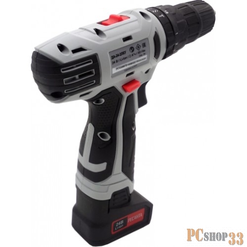 Дрель-шуруповерт ударная Ресанта ДА-24-2ЛК-У аккум. патрон:быстрозажимной (кейс в комплекте)