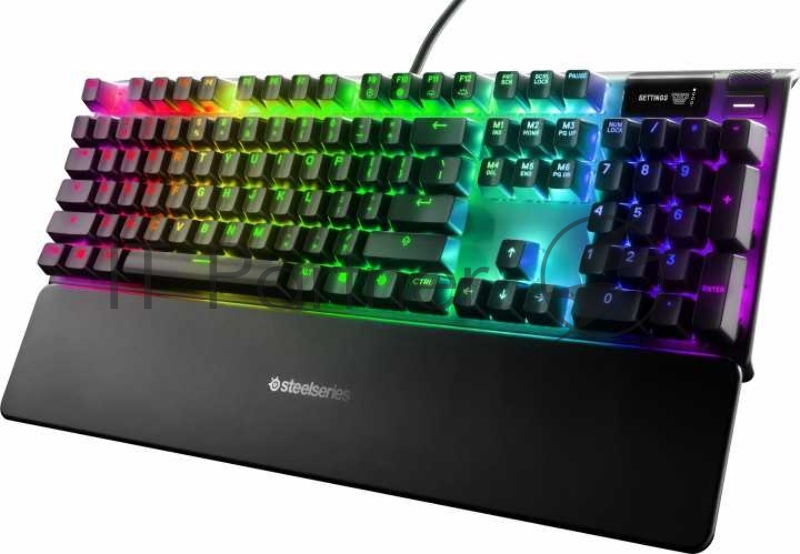 Клавиатура Steelseries Apex Pro Ru механическая черный USB for gamer LED (подставка для запястий)