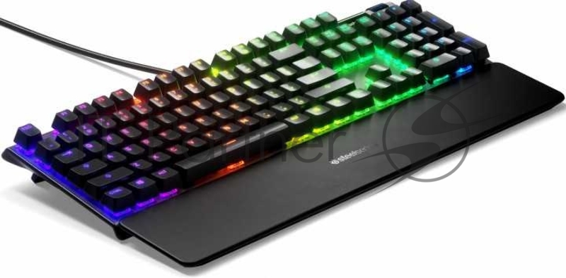 Клавиатура Steelseries Apex Pro Ru механическая черный USB for gamer LED (подставка для запястий)