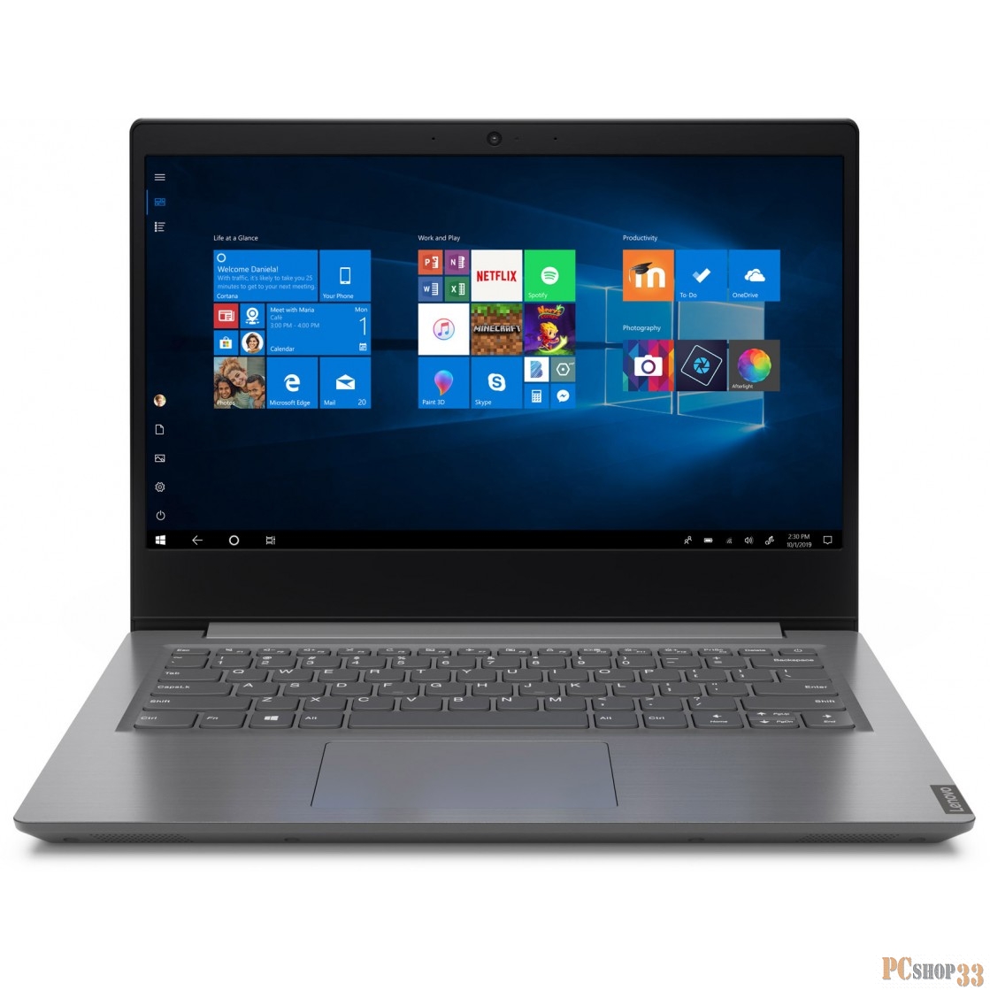 Ноутбук Lenovo V14-IWL 14.0 FHD_TN_AG_220N_N/ CORE_I5-8265U_1.6G_4C_MB/ 8GB_DDR4_2400_SODIMM/ 128GB_SSD_M.2_2242_NVME_TLC/ 1TB_HD_5400RPM_2.5_7MM/ INTEGRATED_GRAPHICS/ WLAN_1X1AC+BT/ 2CELL_35WH_INTERNAL/ 2 x USB 3.0, 1 x USB 2.0, HDMI, 4-in-1 card r