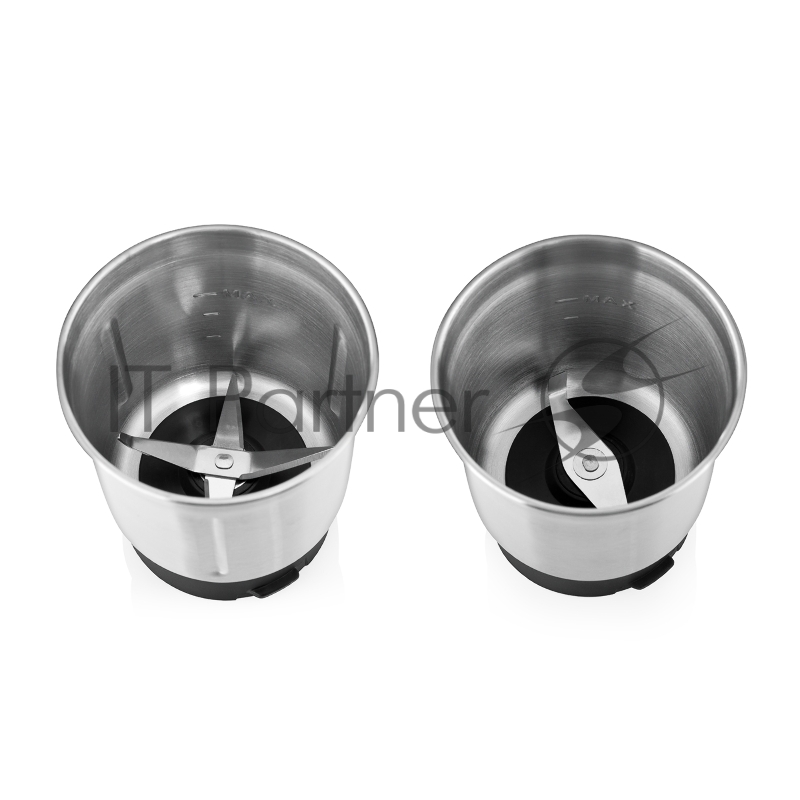 Кофемолка BRAYER, 2 ножа для мяг. и твер., 70 г.,Мощн. 200 Вт, нерж. корп, нажатием на крышку