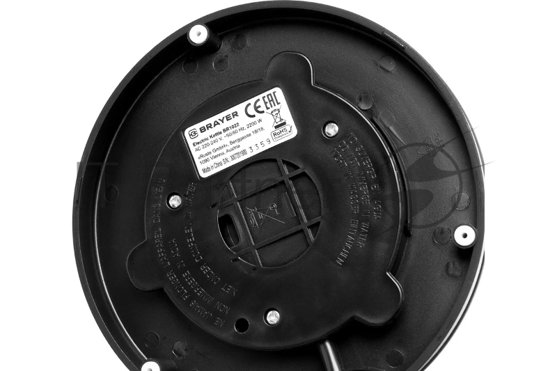 Чайник электрический BRAYER.2200Вт.1,7 л, STRIX, стальной, термометр.