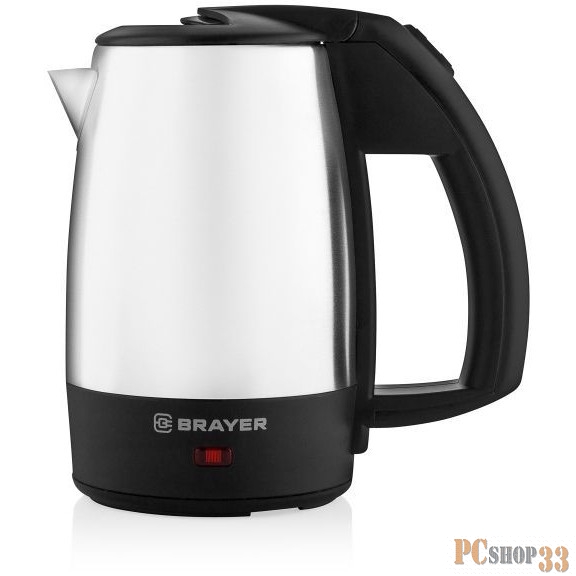 Чайник электрический BRAYER, 1000 Вт, дорожный, 0,5 л, нерж сталь