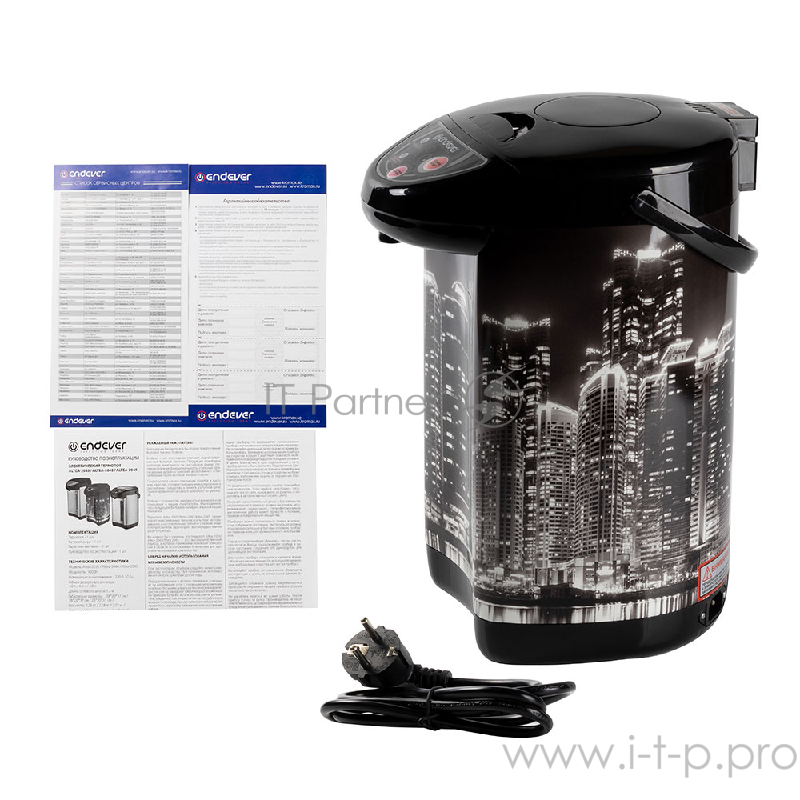 Электрический термопот ENDEVER мощность 900 Вт,резервуар для воды из нержавеющей стали 4л