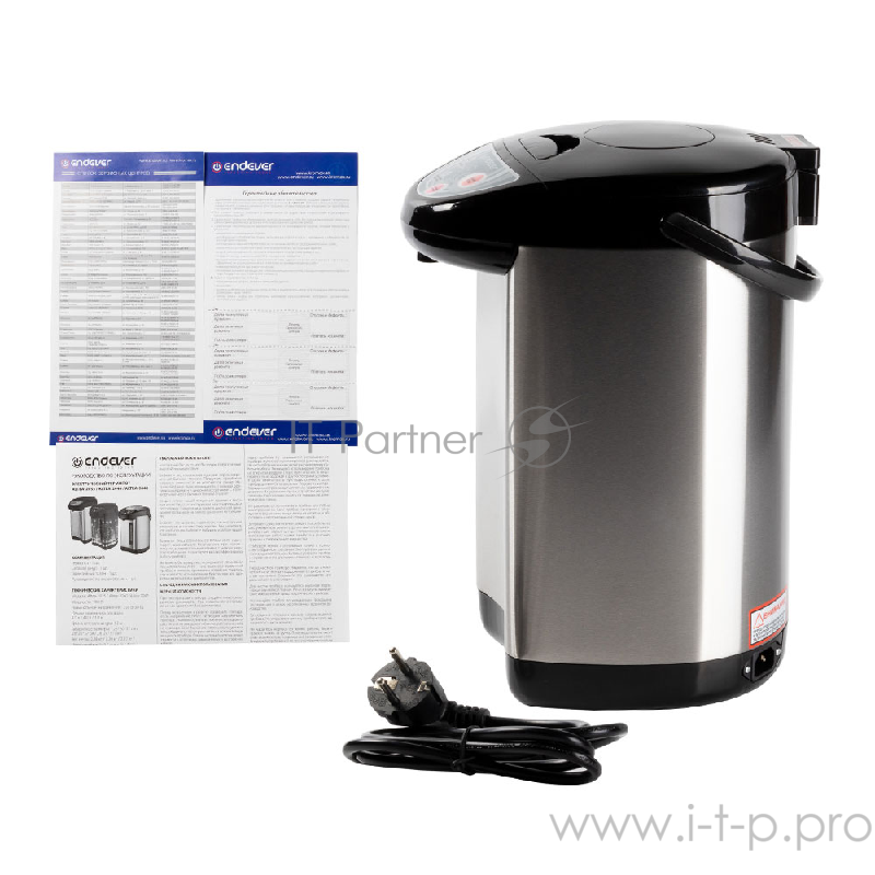 Электрический термопот ENDEVER мощность 900 Вт,резервуар для воды из нержавеющей стали 4л