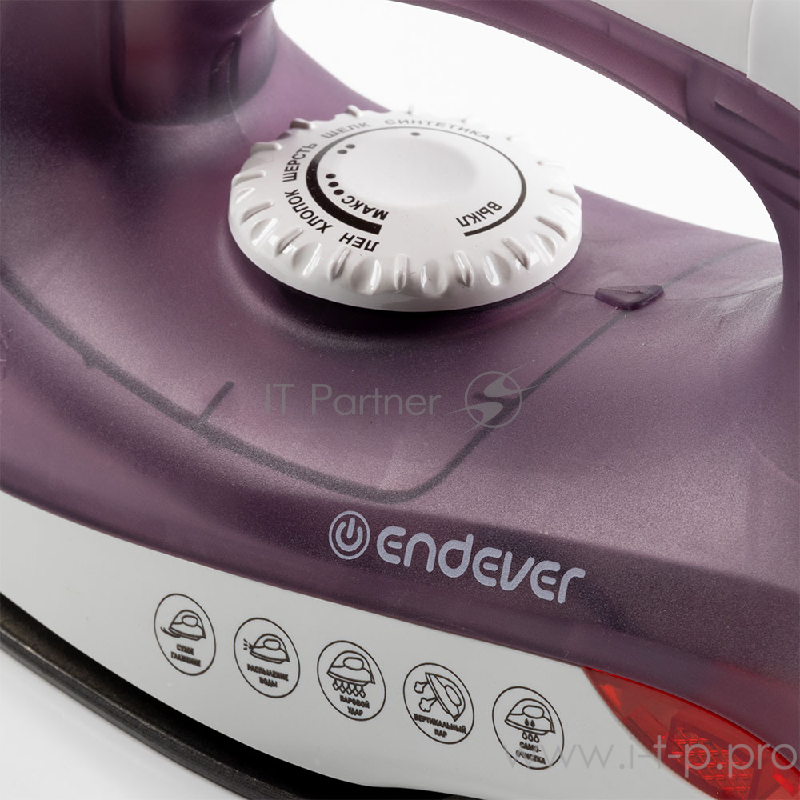Утюг ENDEVER Delta 106 Мощность (Вт)1600.Объем резервуара для воды 80 мл.Подошва тефлоновая.