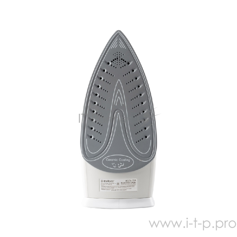 Утюг ENDEVER Delta114 Мощность (Вт) 2000.Объем резервуара для воды 250 мл.Подошва керамическая.