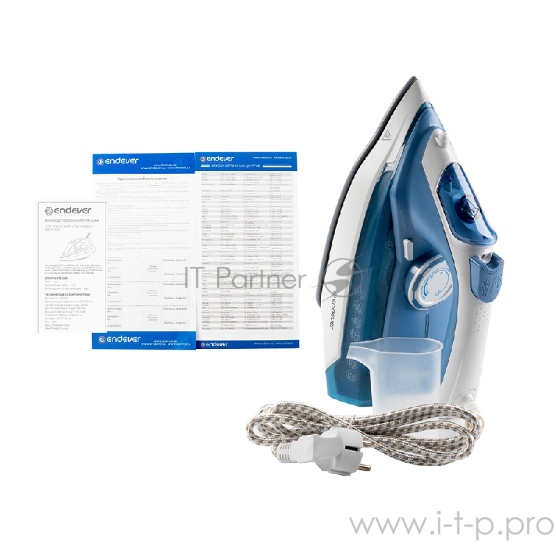 Утюг ENDEVER Delta 209 Мощность (Вт) 2200.Объем резервуара для воды 300 мл.Подошва керамическая.