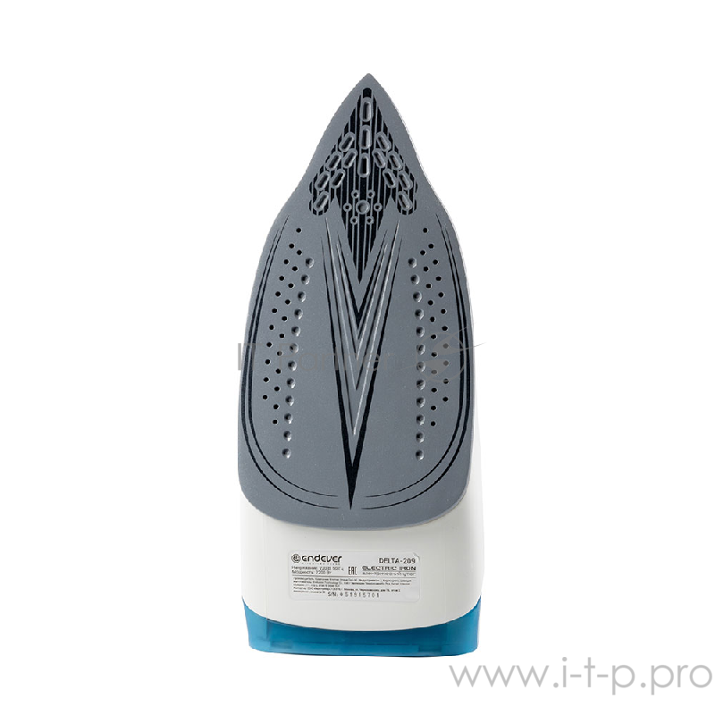 Утюг ENDEVER Delta 209 Мощность (Вт) 2200.Объем резервуара для воды 300 мл.Подошва керамическая.