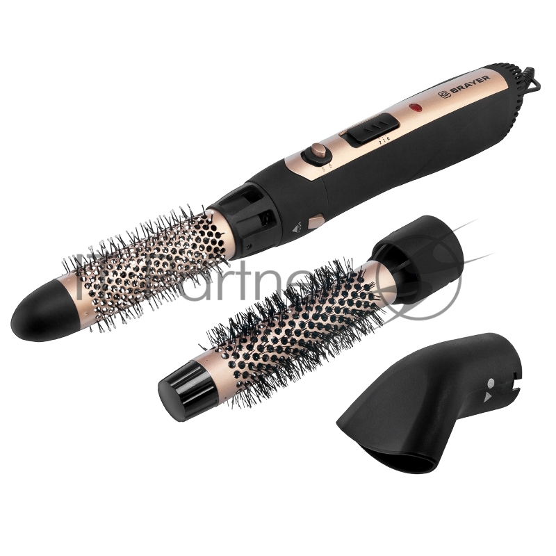 Фен -щетка BRAYER, 1200 Вт, 3 насадки, 2 скорости, шнур 1,8 м