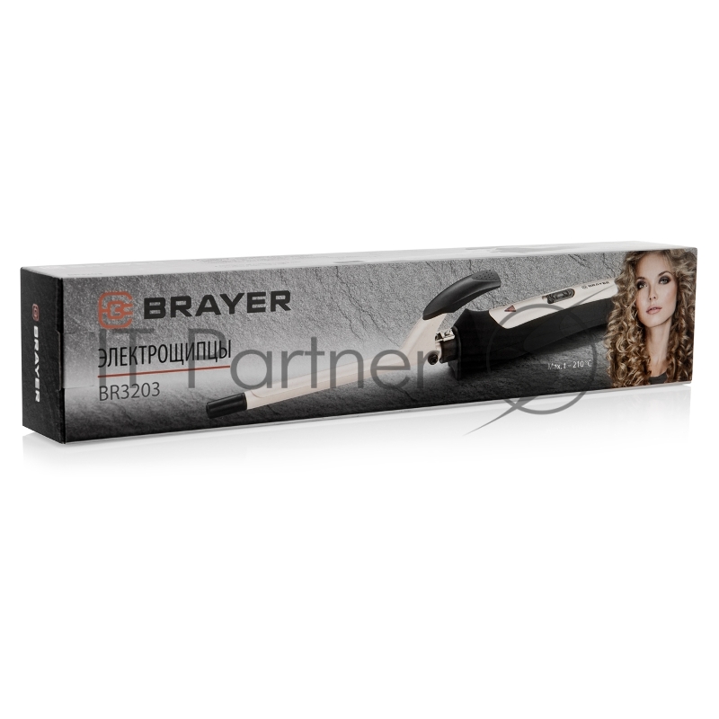 Электрощипцы BRAYER, 9 мм, PTC Heating, Max t.210, Зажим для волос, Шнур 1,8 м.