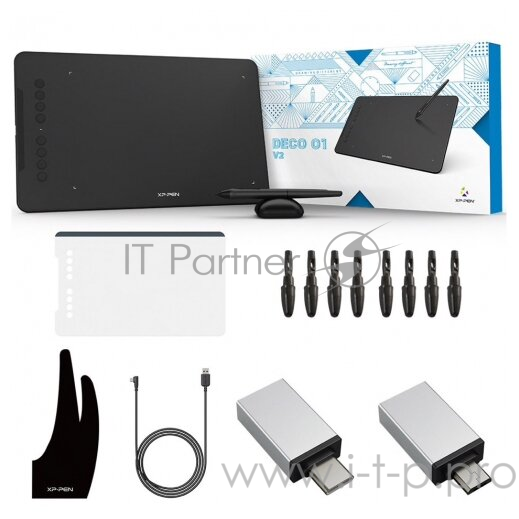 Графический планшет XP-Pen Deco 01 V2 USB черный