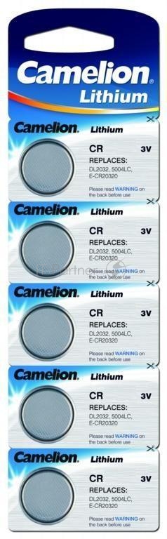Элемент питания литиевый CR CR2016 BL-5 (блист.5шт) Camelion 1593