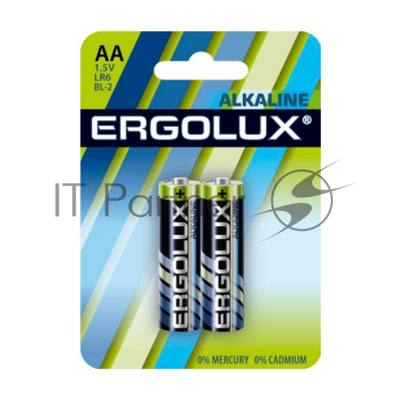 Элемент питания алкалиновый LR6 BL-2 LR6 BL-2 1.5В Alkaline (блист.2шт) Ergolux 11747